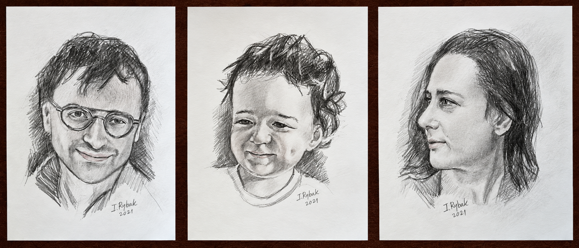 Alex, Ezra, and Alina (pencil)