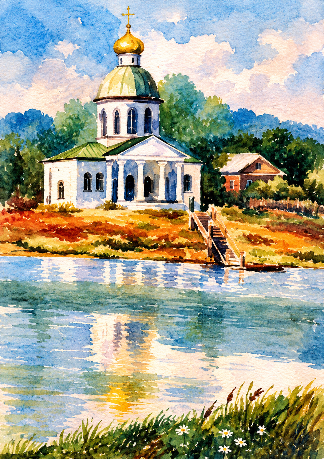 Armenian Church, Rostov-na-Donu (watercolor)