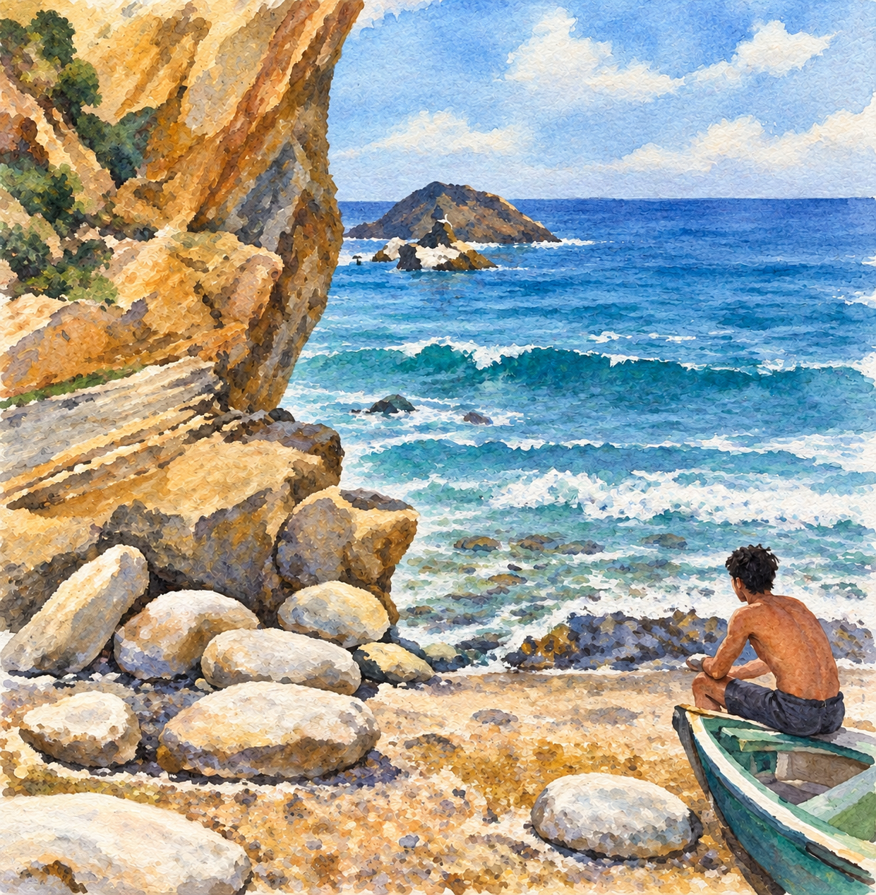 Rock (watercolor)