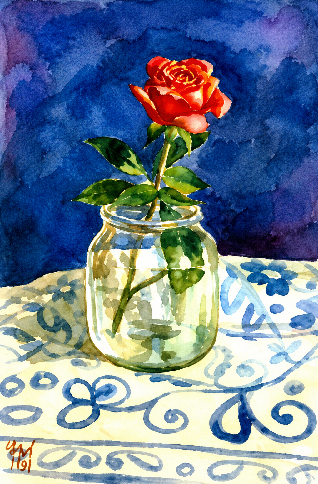 Rose (watercolor)